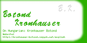 botond kronhauser business card